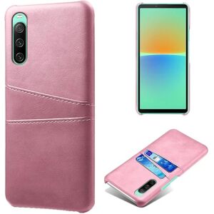 SKALO Sony Xperia 10 IV PU-læder Kortholder Cover - Rosa guld Pink gold