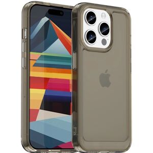 SKALO iPhone 15 Pro Transparent TPU Metal Buttons Cover - Grå Grey