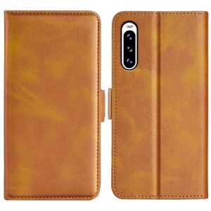 SKALO Sony Xperia 10 V Premium Wallet Flip Cover - Lys brun Light brown
