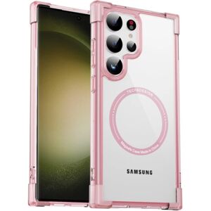 SKALO Samsung S24 Ultra Ekstra stærk magnetisk ring Bumper TPU-c Pink