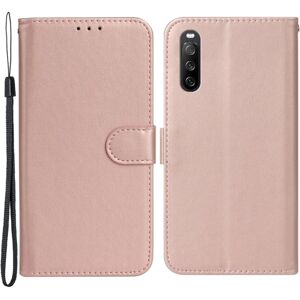 SKALO Sony Xperia 10 V Flip Cover m. pung i PU-læder - Rosa guld Pink gold