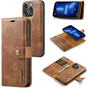 DG MING iPhone 15 Pro Max 2-i-1 Magnet Pungetui - Brun Brown