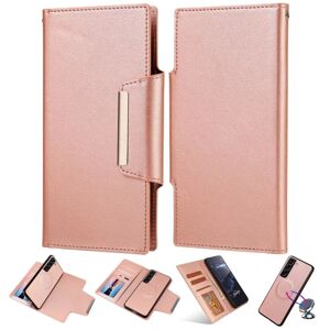 SKALO Samsung S23 Plus DOLIZMA 2 i 1 magnetisk pungetui - Rosa g Pink gold