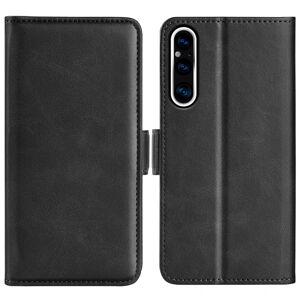 SKALO Sony Xperia 1 V Premium Wallet Flip Cover - Sort Black