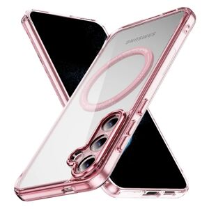 SKALO Samsung S24+ Farve Bumper Magnetic Cover - Pink Pink