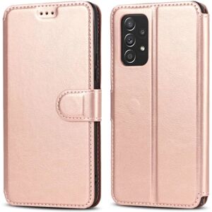 SKALO Samsung A53 5G Premium Cut Flip Cover - Rosa guld Pink gold