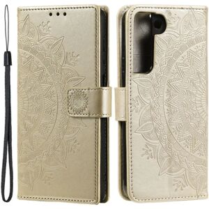 SKALO Samsung S22 Mandala Pung Etui - Guld Gold