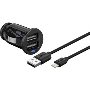 Goobay Apple Lightning billadare (12 W) Adapter för billaddare o