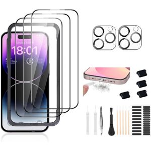 Case4you 8-Pack iPhone 12 Pro Hærdet Glas Skærmbeskyttelse Linsebeskyttel Transparent iPhone 12 PRO