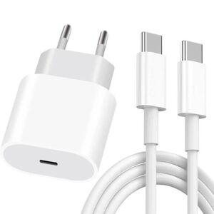 Apple 25W USB-C hurtigladdare + 20W 1M USB-C til USB-C-kabel til iPhone 15 Pro Max - 15 Plus - 15 Pro - 15