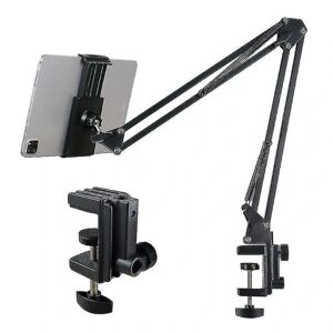 Overhead Video Stand Telefon Holder, Bordplade Sakse Bom Arm Ledbare Telefon Stand