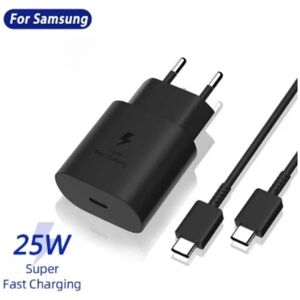 Samsung 25W SUPER 3A USB-C oplader + 1M kabel sort