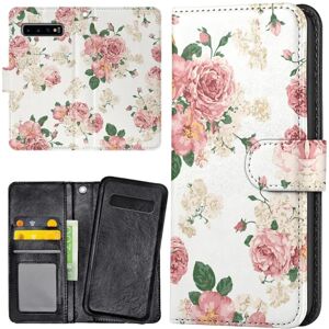 Samsung Galaxy S10 Plus - Mobilcover/Etui Cover Retro Blomster