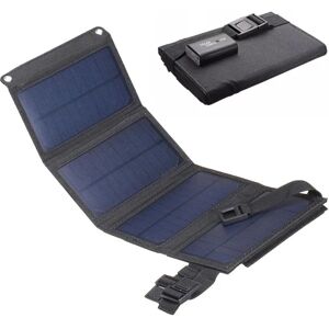 Solcelleoplader USB 10W - Oplad mobiltelefon & powerbank Black