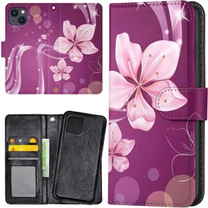 Apple iPhone 13 - Mobilcover/Etui Cover Hvid Blomst Multicolor