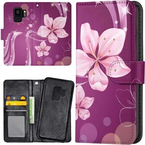 Samsung Galaxy S9 - Mobilcover/Etui Cover Hvid Blomst