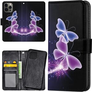 Apple iPhone 14 Pro - Mobilcover/Etui Cover Lilla Sommerfugle