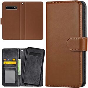 Samsung Galaxy S10 Plus - Mobilcover/Etui Cover Brun Brown