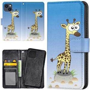 Apple iPhone 15 - Mobilcover/Etui Cover Tegnet Giraf