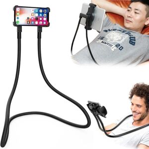 Fleksibelt stativ til hals / holder mobiltelefoner og tablet Black