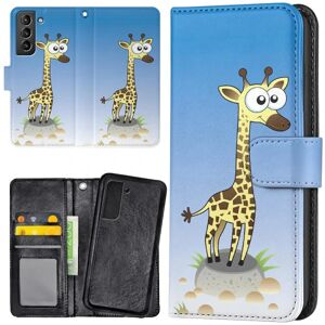 Samsung Galaxy S21 - Mobilcover/Etui Cover Tegnet Giraf Multicolor