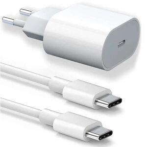 Apple 20W USB-C hurtigoplader + 20W 1M USB-C til USB-C kabel til iPhone 15