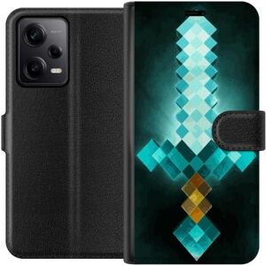 Xiaomi Redmi Note 12 Pro Tegnebogsetui Minecraft sværd