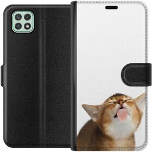 Samsung Galaxy A22 5G Tegnebogsetui Katten holder dig ren