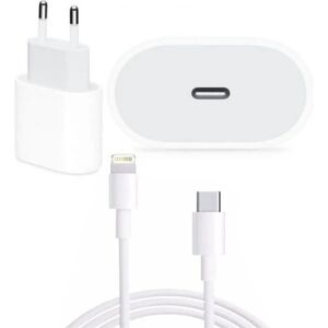 Apple 20W hurtigladdare + type C til Lightning 1M opladningskabel iPhone 11-11 Pro-11 Pro Max-14-14 Pro-14 Plus-14 Pro Max - Yuan Yuan