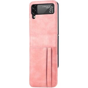 Floveme Praktisk cover med kortholder - Samsung Galaxy Z Flip 3 Roséguld