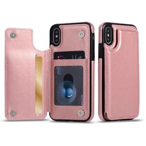 Nkobee Stilfuldt Wallet-etui (M-Safe) til iPhone XR Roséguld