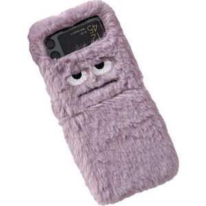 Floveme Fluffy Soft Synthetic Fur Cover - Samsung Galaxy Z Flip 3 Lila