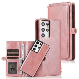 Zleep Smooth 2-1 Wallet Case - Samsung Galaxy S21 Ultra Roséguld