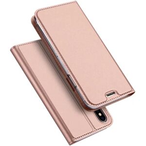 Dux Ducis Elegant etui til iPhone X/XS med plads til kort Roséguld