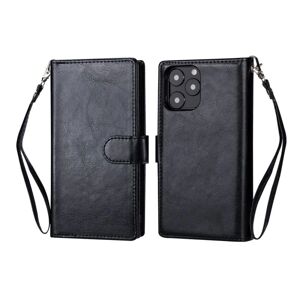 Royben Robust Smooth 9-Card Wallet Cover - iPhone 12 Pro Max Svart