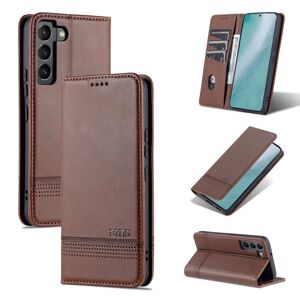Professionelt AZNS Wallet Cover - Samsung Galaxy S21 FE Mörkbrun