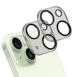 Screens4You 2-Pack objektivbeskyttelse til iPhone 15 kamera i hærdet glas