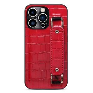A-One Brand iPhone 14 Pro Max Cover Kortholder Krokodille - Rød