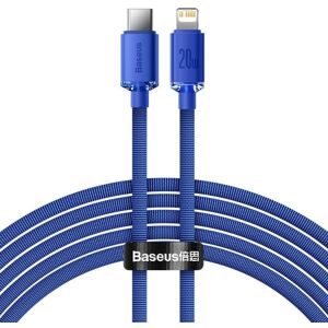 Baseus Crystal USB-C til Lightning 20W Kabel 2m - Blå