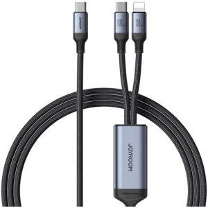 Joyroom 2in1 USB-C til Lightning 100W Kabel 1,5m - Sort