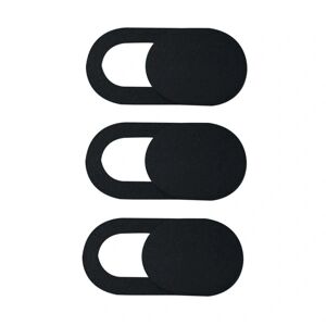 A-One Brand Spyslide kamera linse cover - sikre dit webcam - 3 Pack - Sort Black