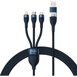 Baseus 3i1 USB til microUSB Type-C Lightning Kabel 100 W 1,2 m