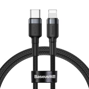 Baseus Flettet USB-C Lightning Kabel 18W 1m - Sort / Grå