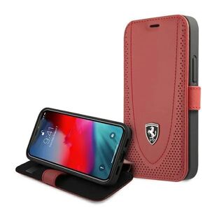 Acer Ferrari Wallet Case iPhone 12 mini Off Track Perforeret - Rød Red