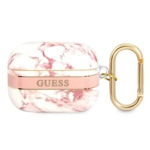 Guess Airpods Pro Shell Marble Strap Collection - Pink