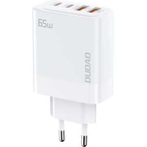 Dudao vægoplader A65EU GaN 2xUSB-A/2xUSB-C PD 65W - Hvid