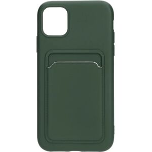 G-Sp iPhone 11 Silikonskal med Korthållare - Militärgrön Dark green