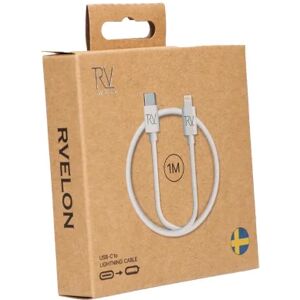 Rvelon USB-C till Lightning Kabel 1m White