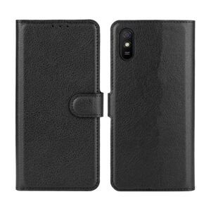 G-SP Xiaomi Redmi 9A Plånboksfodral med Stativ - Svart Black