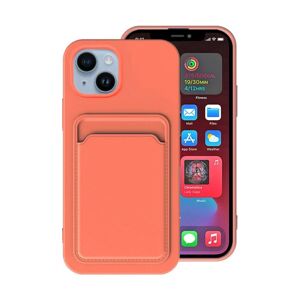 G-SP iPhone 14 Silikonskal med Korthållare - Orange Orange